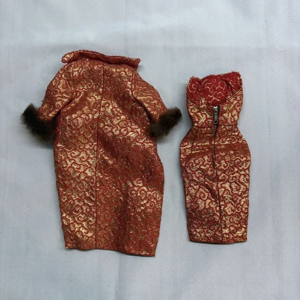 Vintage Barbie 1963 Golden Elegance #992 Dress and Coat only - no doll